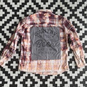 Women’s Slogan Flannel - L